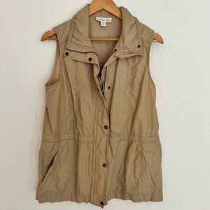 Coldwater Creek Womens Fishing Vest, M, Utility Chic, Snap Front, PNW Spring